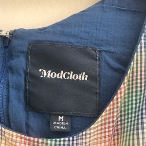 Colorful zip-up ModCloth dress, size 8